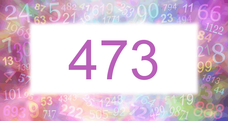 Träume mit einer Nummer 473 rosa Bild