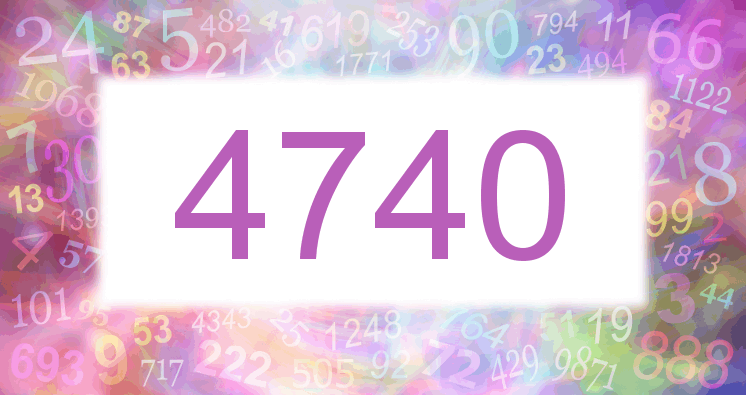 Träume mit einer Nummer 4740 rosa Bild