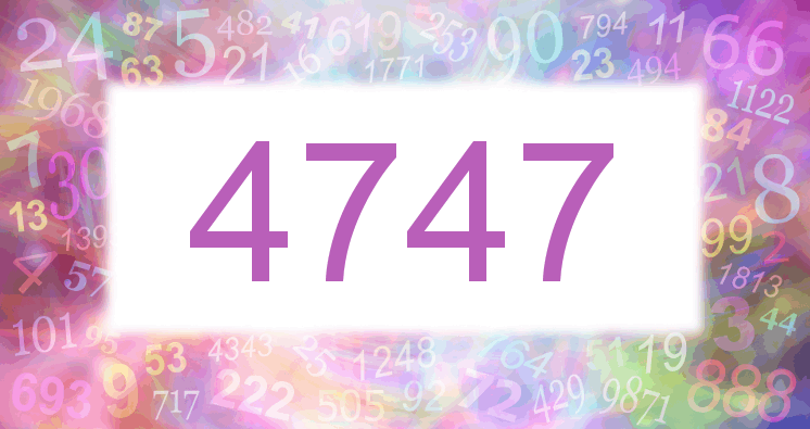 Träume mit einer Nummer 4747 rosa Bild