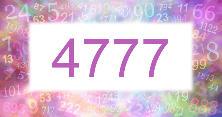 Träume mit einer Nummer 4777 rosa Bild