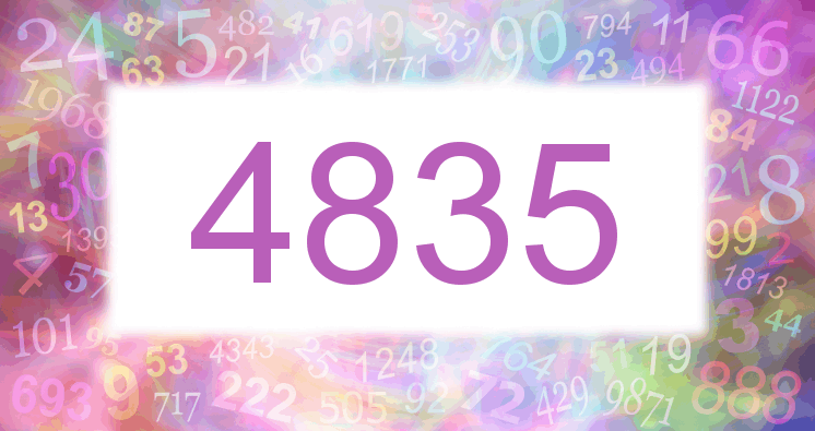 Träume mit einer Nummer 4835 rosa Bild
