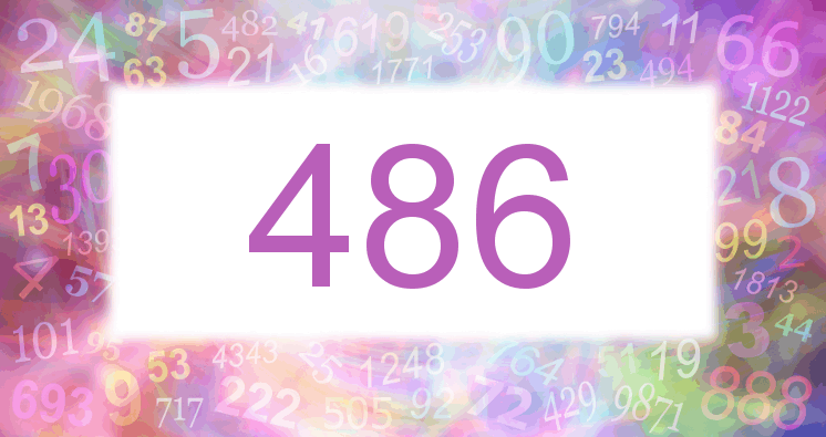 Träume mit einer Nummer 486 rosa Bild