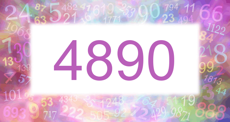 Träume mit einer Nummer 4890 rosa Bild