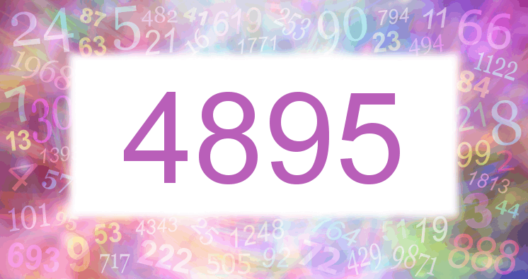 Träume mit einer Nummer 4895 rosa Bild