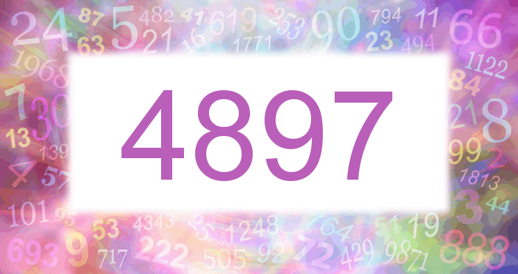 Träume mit einer Nummer 4897 rosa Bild