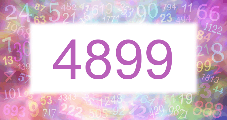 Träume mit einer Nummer 4899 rosa Bild