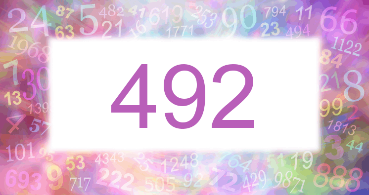 Träume mit einer Nummer 492 rosa Bild