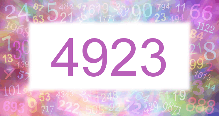 Träume mit einer Nummer 4923 rosa Bild
