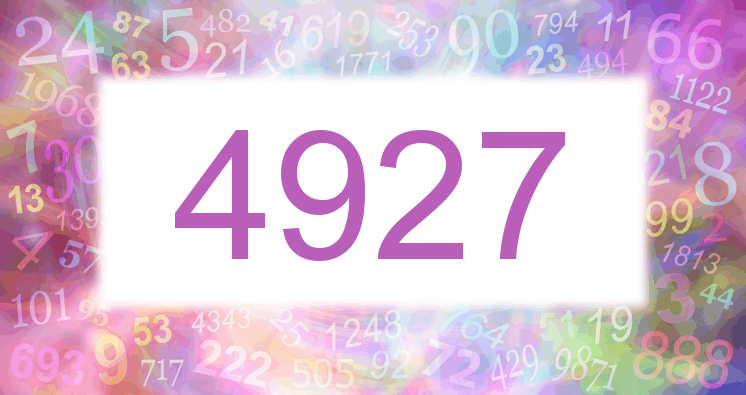 Träume mit einer Nummer 4927 rosa Bild