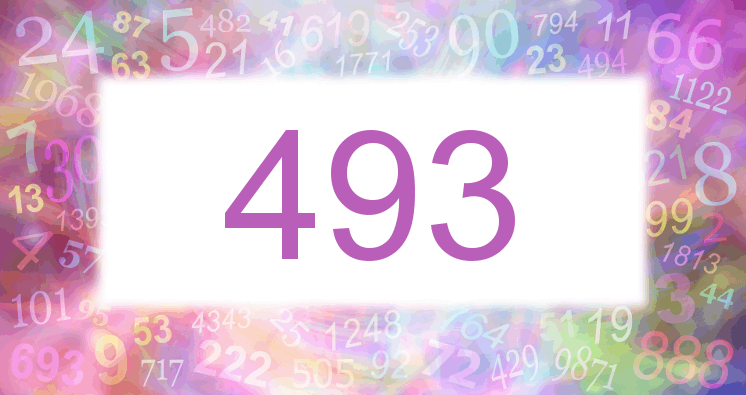 Träume mit einer Nummer 493 rosa Bild
