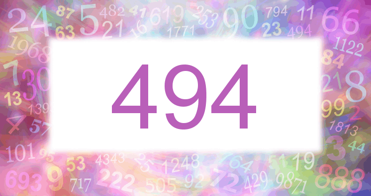 Träume mit einer Nummer 494 rosa Bild