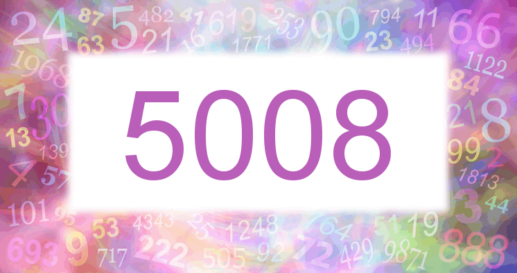 Träume mit einer Nummer 5008 rosa Bild