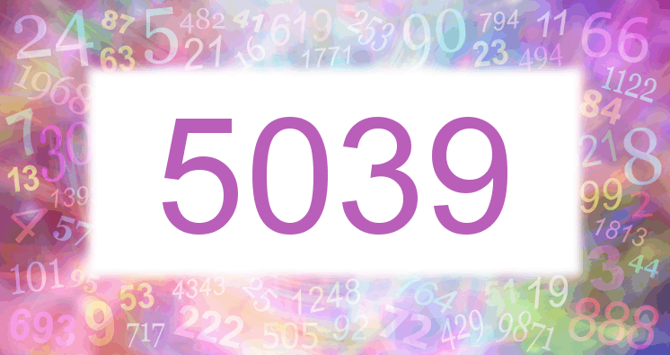 Träume mit einer Nummer 5039 rosa Bild