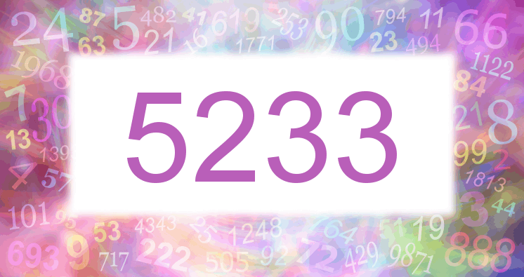 Träume mit einer Nummer 5233 rosa Bild