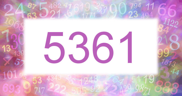 Träume mit einer Nummer 5361 rosa Bild