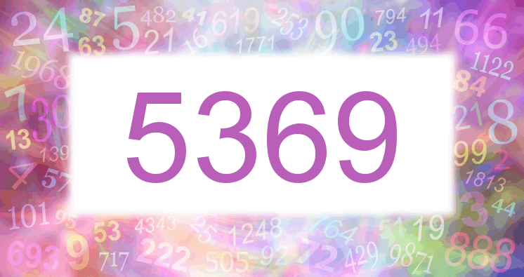 Träume mit einer Nummer 5369 rosa Bild