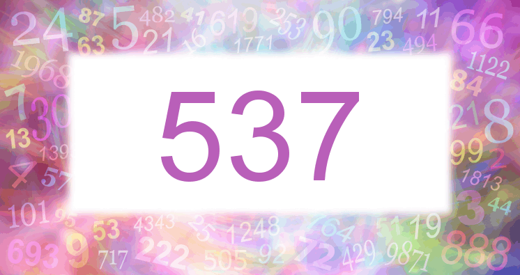 Träume mit einer Nummer 537 rosa Bild