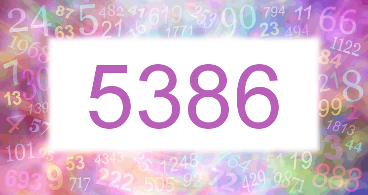 Träume mit einer Nummer 5386 rosa Bild