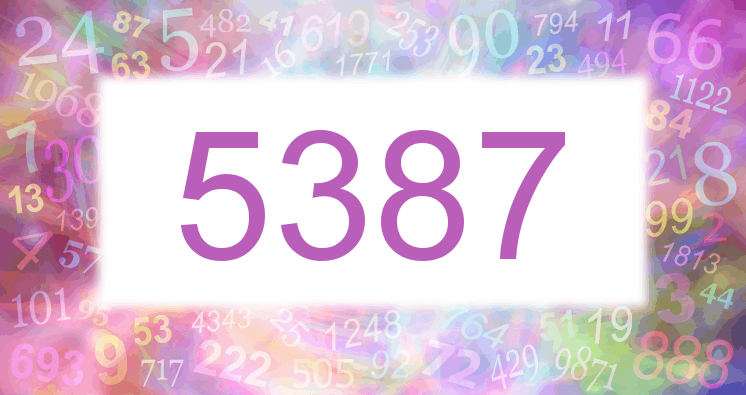 Träume mit einer Nummer 5387 rosa Bild