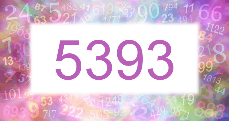 Träume mit einer Nummer 5393 rosa Bild