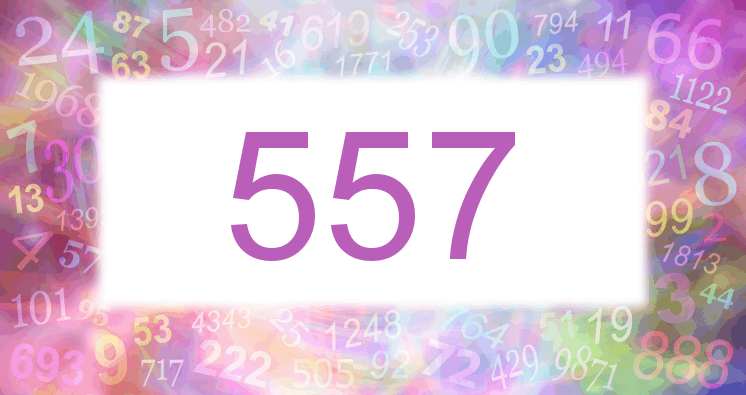 Träume mit einer Nummer 557 rosa Bild
