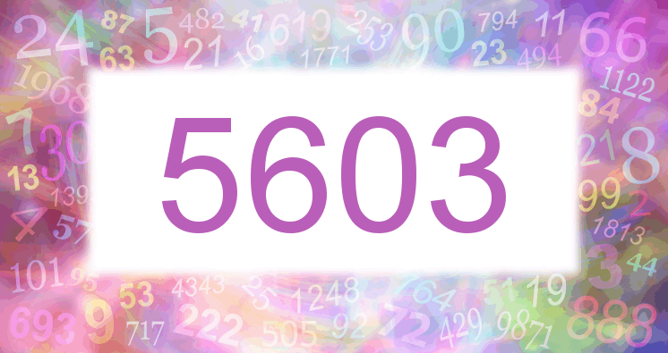 Träume mit einer Nummer 5603 rosa Bild