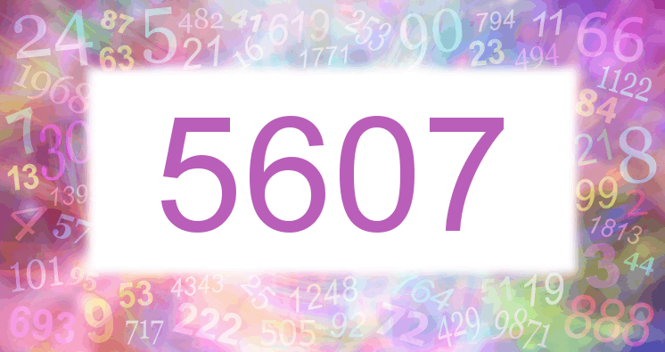 Träume mit einer Nummer 5607 rosa Bild