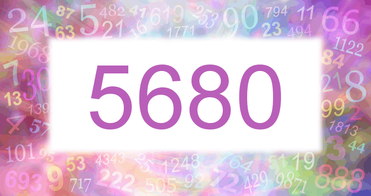 Träume mit einer Nummer 5680 rosa Bild