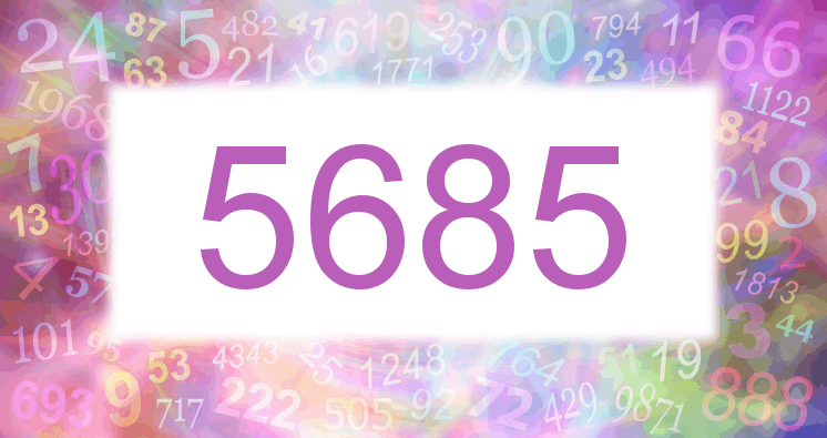 Träume mit einer Nummer 5685 rosa Bild