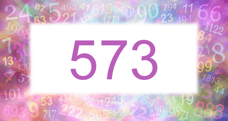 Träume mit einer Nummer 573 rosa Bild