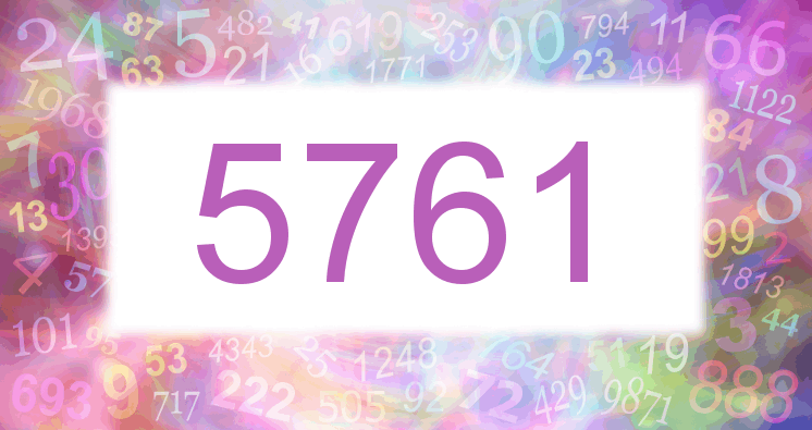 Träume mit einer Nummer 5761 rosa Bild