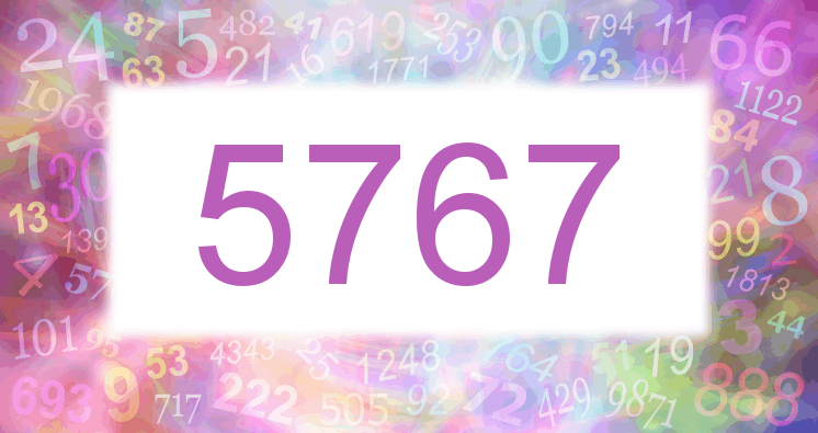 Träume mit einer Nummer 5767 rosa Bild