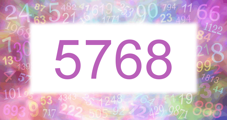 Träume mit einer Nummer 5768 rosa Bild