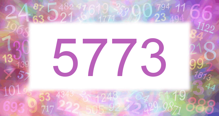 Träume mit einer Nummer 5773 rosa Bild