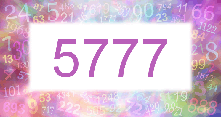 Träume mit einer Nummer 5777 rosa Bild
