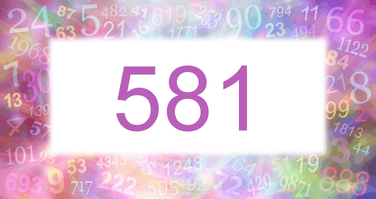 Träume mit einer Nummer 581 rosa Bild