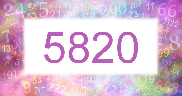 Träume mit einer Nummer 5820 rosa Bild
