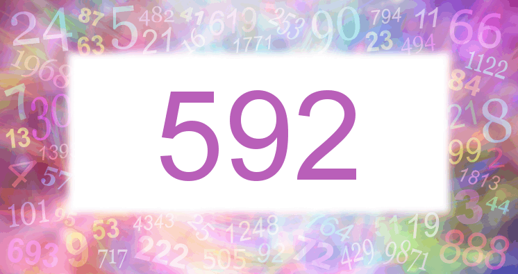 Träume mit einer Nummer 592 rosa Bild