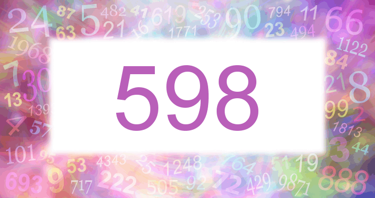 Träume mit einer Nummer 598 rosa Bild