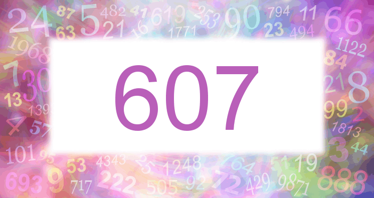 Träume mit einer Nummer 607 rosa Bild