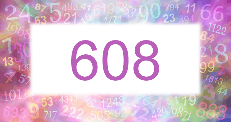 Träume mit einer Nummer 608 rosa Bild
