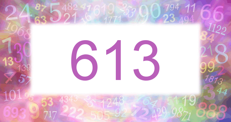 Träume mit einer Nummer 613 rosa Bild