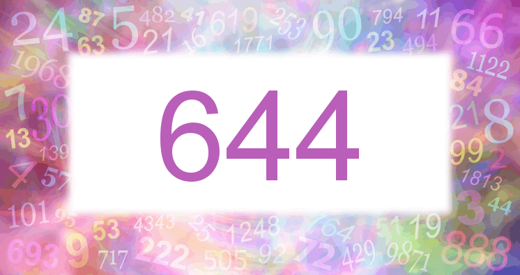 Träume mit einer Nummer 644 rosa Bild
