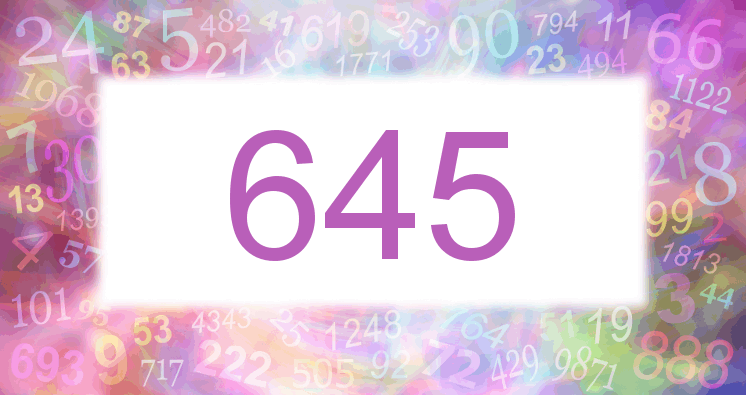 Träume mit einer Nummer 645 rosa Bild
