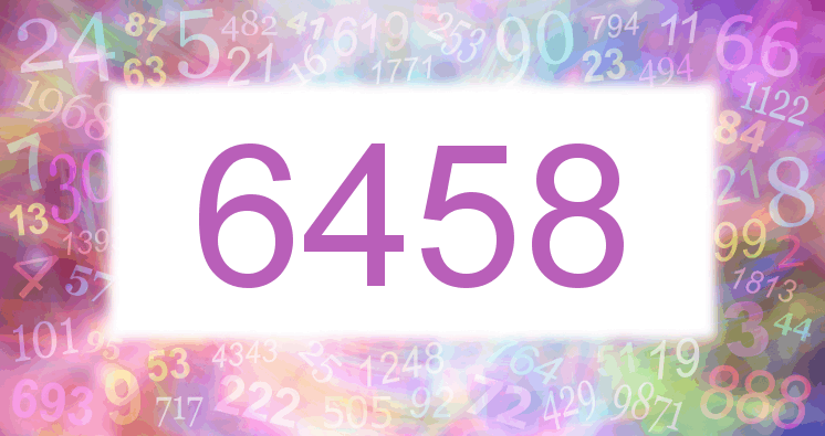 Träume mit einer Nummer 6458 rosa Bild