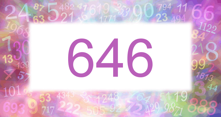 Träume mit einer Nummer 646 rosa Bild