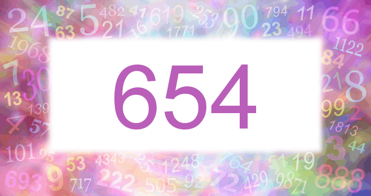 Träume mit einer Nummer 654 rosa Bild
