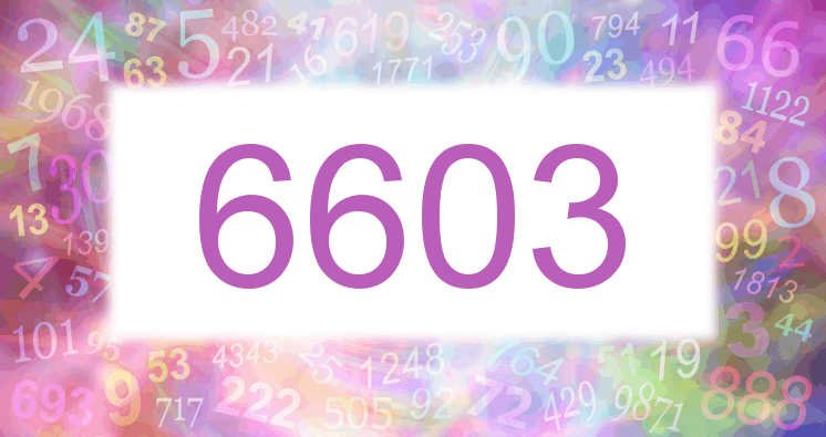 Träume mit einer Nummer 6603 rosa Bild
