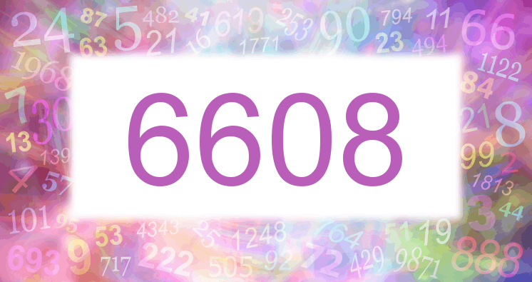 Träume mit einer Nummer 6608 rosa Bild