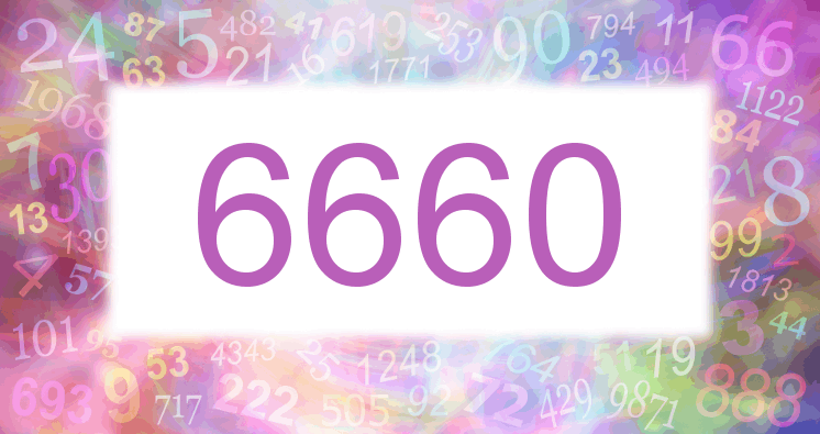 Träume mit einer Nummer 6660 rosa Bild